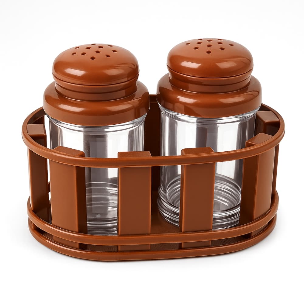 Picture of Stylish Salt Jar With Fence 2Pcs Set (Multicolor)