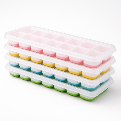 Picture of Ice Silicone Cube Tray Grid 14 – BPA-Free Flexible & Reusable Mold (Multicolor) 1pcs