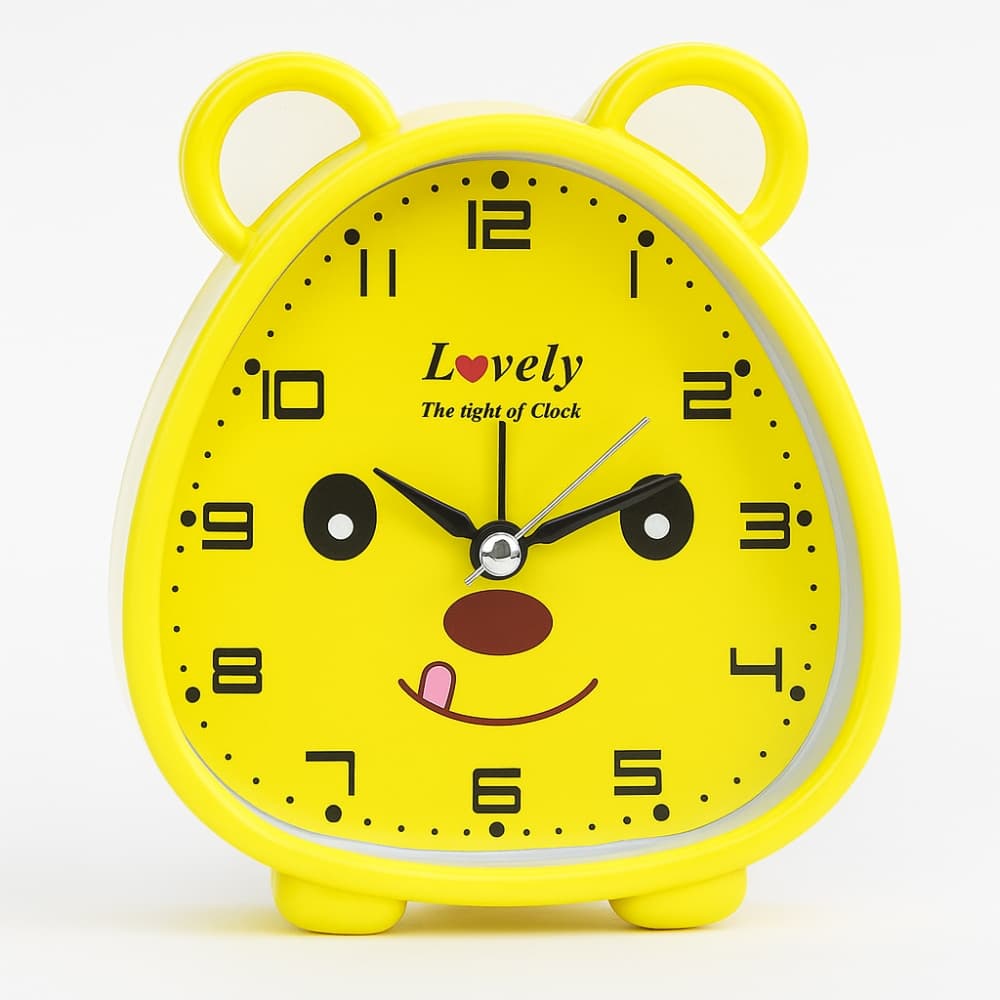 Picture of Table Clock Kitty Shape With Alarm – Fancy Design Desk Analog Clock