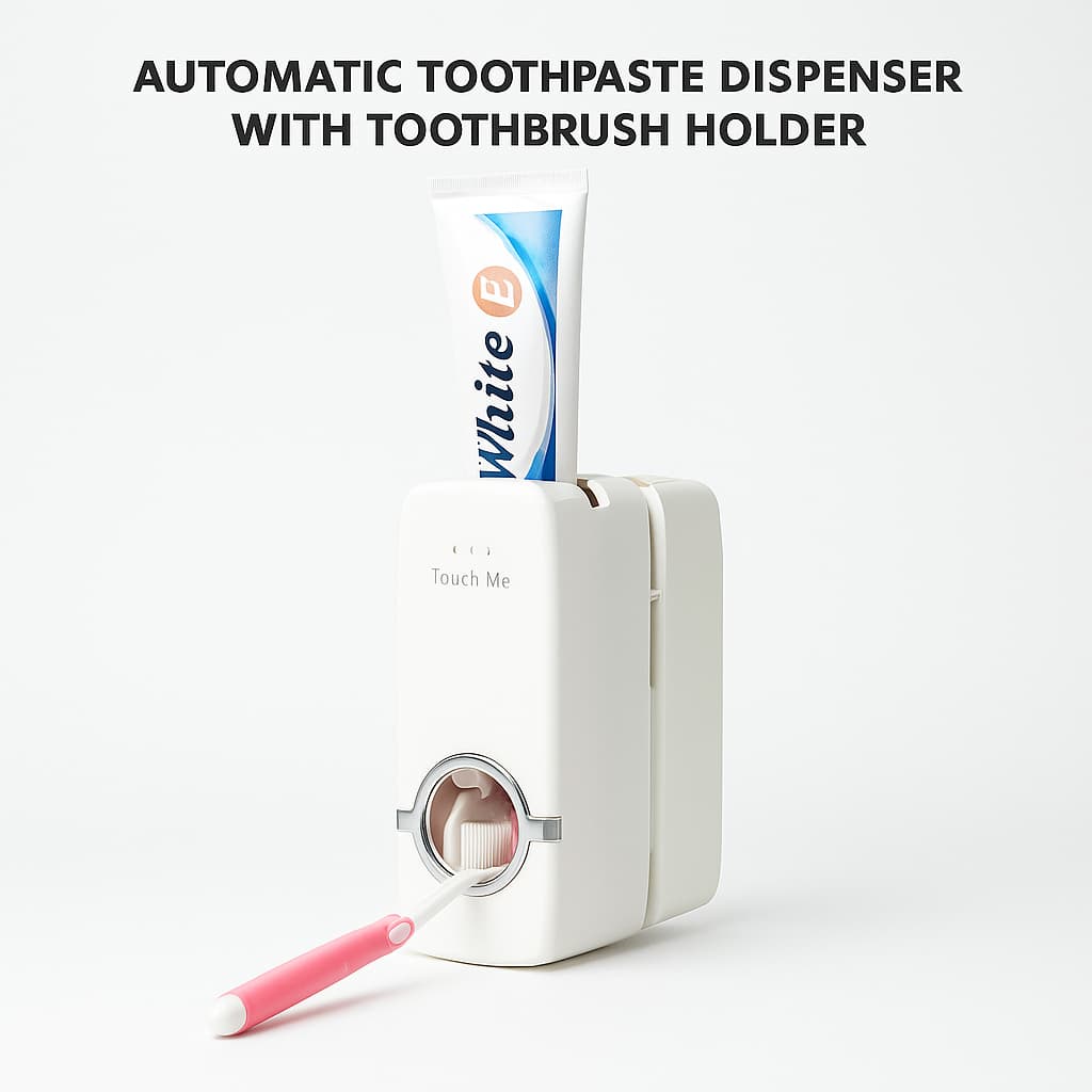 Picture of Automatic Toothpaste Dispenser with Toothbrush Holder