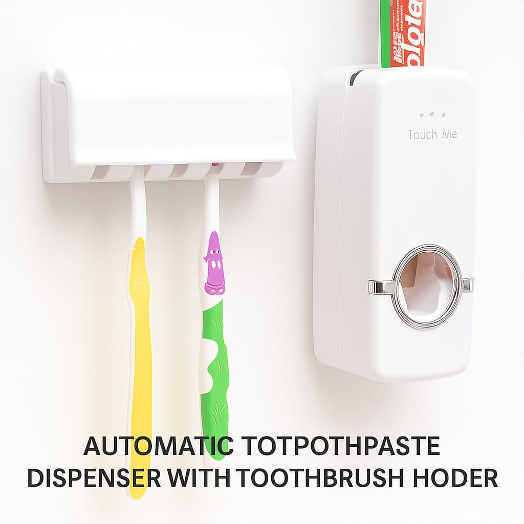 Picture of Automatic Toothpaste Dispenser with Toothbrush Holder