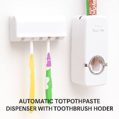 Picture of Automatic Toothpaste Dispenser with Toothbrush Holder