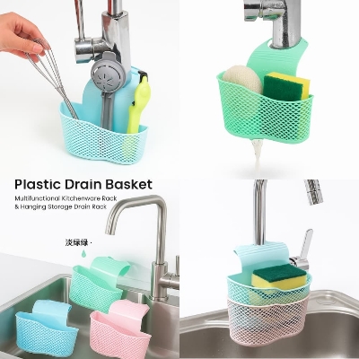 Picture of New Creative Sink Plastic Drain Basket – Multifunctional Kitchenware Rack & Hanging Storage Drain Rack