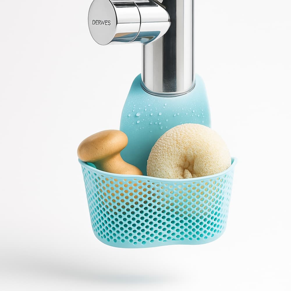 Picture of New Creative Sink Plastic Drain Basket – Multifunctional Kitchenware Rack & Hanging Storage Drain Rack