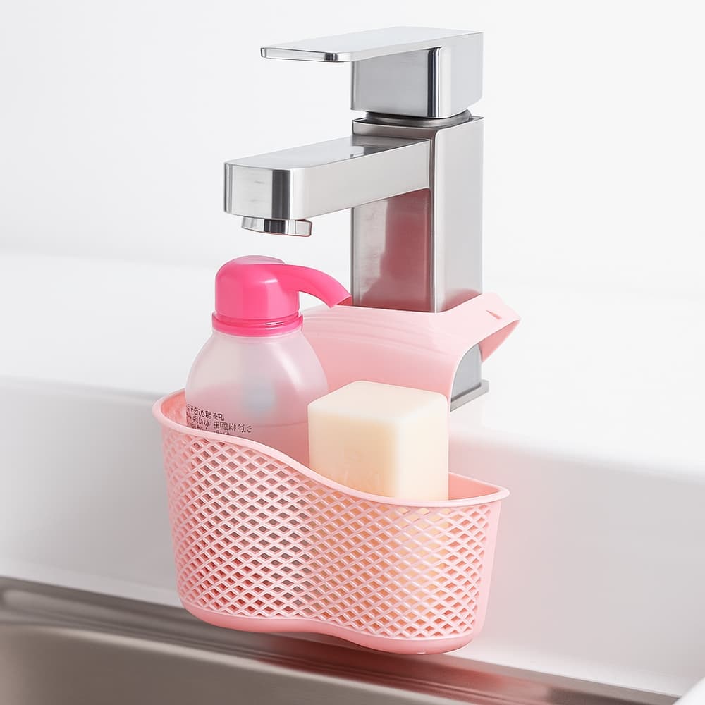 Picture of New Creative Sink Plastic Drain Basket – Multifunctional Kitchenware Rack & Hanging Storage Drain Rack