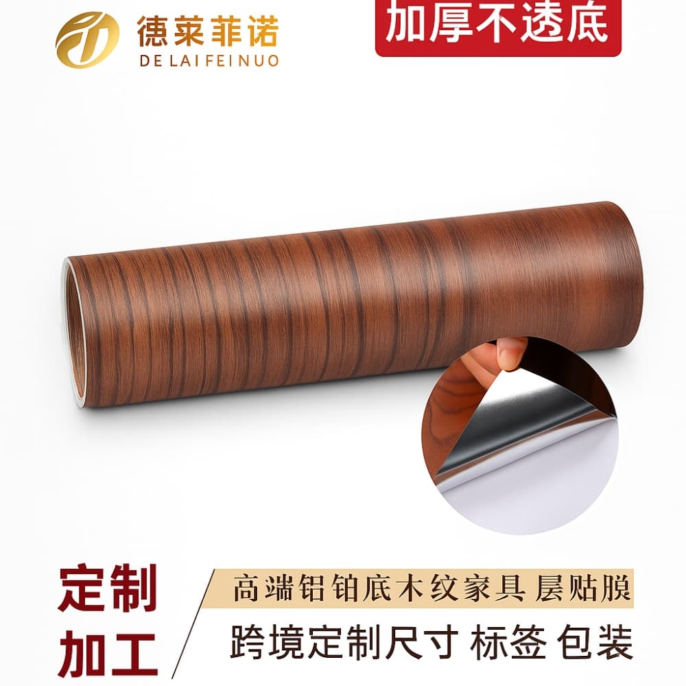 Picture of Self-Adhesive 3D Wood Grain PVC Wallpaper – Waterproof Furniture Renovation Sticker