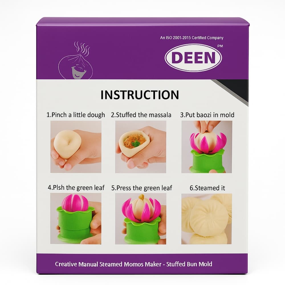Picture of Deen Creative Manual Steamed Stuffed Bun Mold Momos Maker