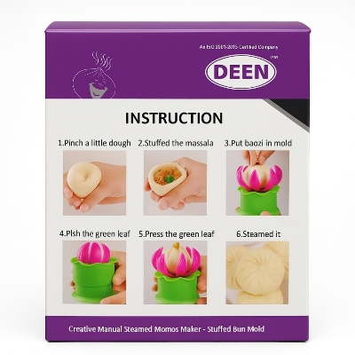 Picture of Deen Creative Manual Steamed Stuffed Bun Mold Momos Maker