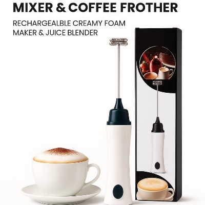 Picture of Hand Liquid Mixer & Coffee Frother – Rechargeable Creamy Foam Maker & Juice Blender
