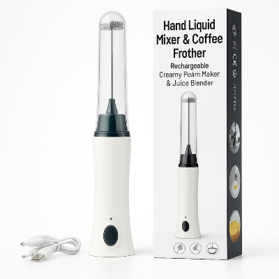Picture of Hand Liquid Mixer & Coffee Frother – Rechargeable Creamy Foam Maker & Juice Blender