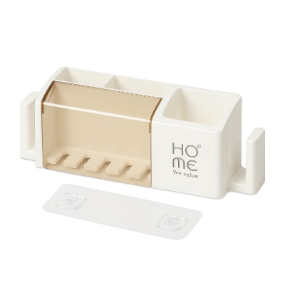 Picture of Wall Mounted Plastic Toothbrush Holder and Dispenser