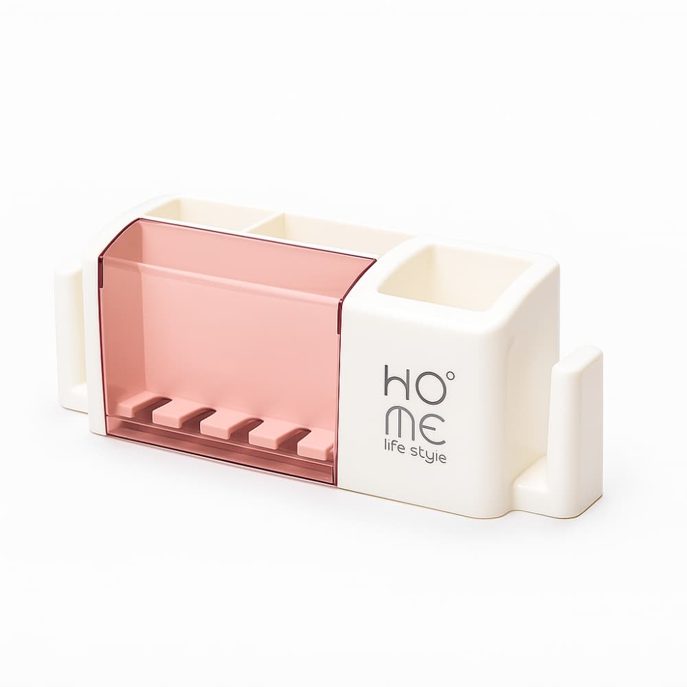 Picture of Wall Mounted Plastic Toothbrush Holder and Dispenser