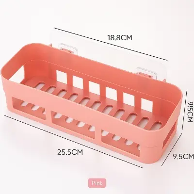 Picture of China Plastic Suction Cup Bathroom Corner Shelf – Shower & Toilet Storage Rack Organizer (Assorted Colors)