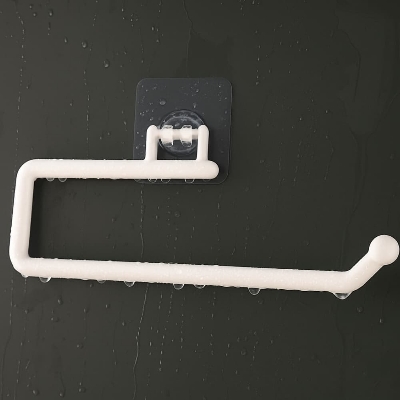 Picture of Punch-Free Kitchen Tissue & Paper Roll Holder – Cabinet Storage Rack Organizer