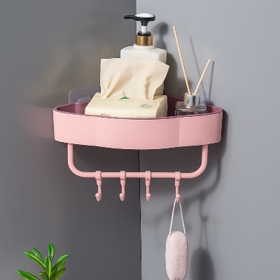 Picture of High Quality Punch-free Corner Bathroom & Kitchen Shelf