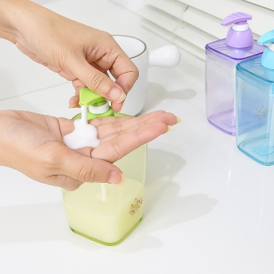 Picture of Rose Garden Liquid Soap Dispenser – 420ml Bathroom Soap Holder Jar