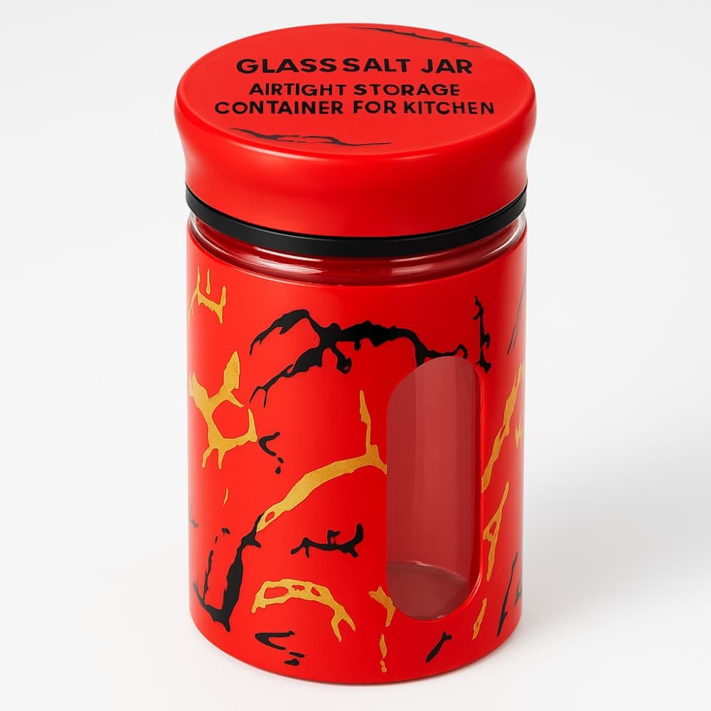 Picture of Glass Salt Jar – Airtight Storage Container for Kitchen