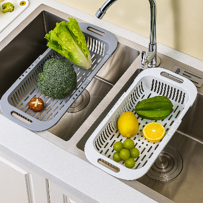 Picture of Foldable Telescopic Sink Drain Basket – Multi-Functional Kitchen Veg & Fruit Washing Rack