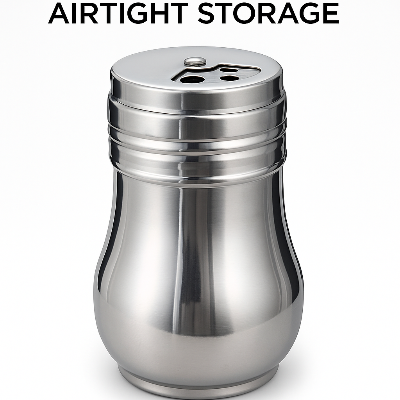 Picture of Premium Stainless Steel Salt Jar – Airtight Storage