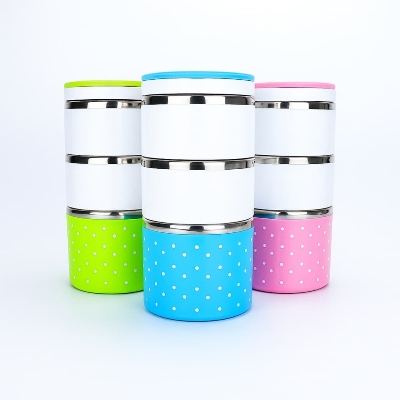 Picture of 3 Layer Stainless Steel Insulated Lunch Box 1230ML – Double-Layer Bento Lunch Container for Students & Office