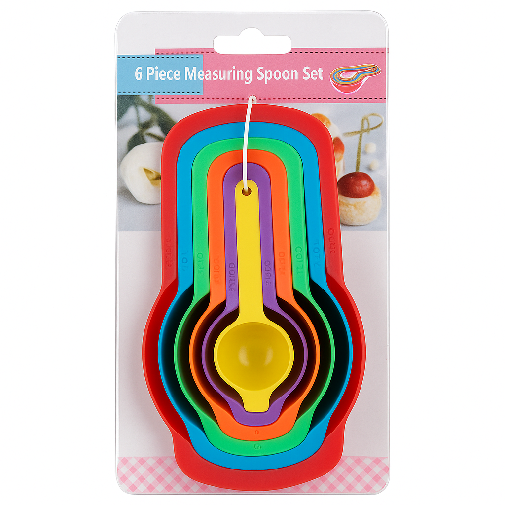 Picture of 6PCS Plastic Measuring Spoon Set – Precision Kitchen & Baking Tools