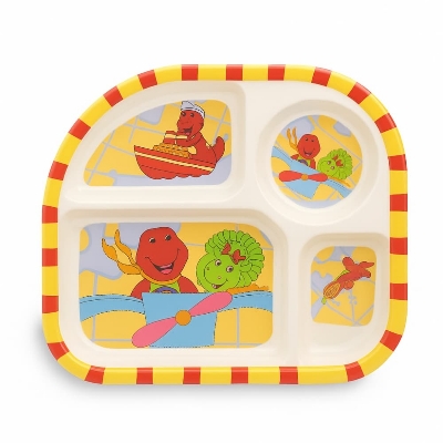 Picture of Cute Baby Melamine Plate 4 Compartment Feeding Dish 1pcs