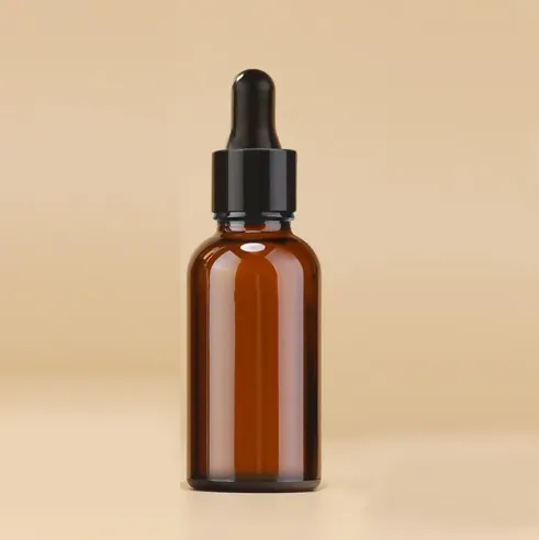 Picture of 500 Piece Combo, 30ml Premium Amber Glass Dropper Bottle with Golden Cap – Refillable, Leak-Proof & Eco-Friendly