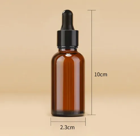 Picture of 500 Piece Combo, 30ml Premium Amber Glass Dropper Bottle with Golden Cap – Refillable, Leak-Proof & Eco-Friendly
