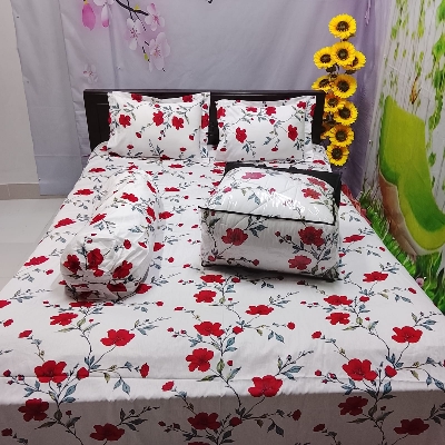 Picture of 5 In 1 Combo Twill Cotton  Comforter Set ( King Size).   CFS-289