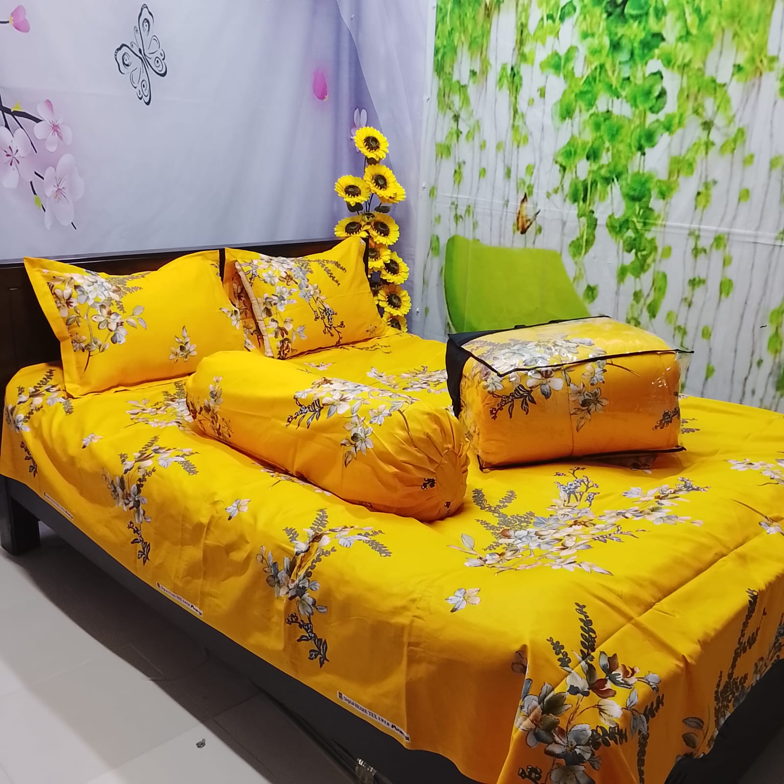 Picture of 5 In 1 Combo Twill Cotton  Comforter Set ( King Size).   CFS-297