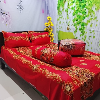 Picture of 5 In 1 Combo Twill Cotton  Comforter Set ( King Size).   CFS-298