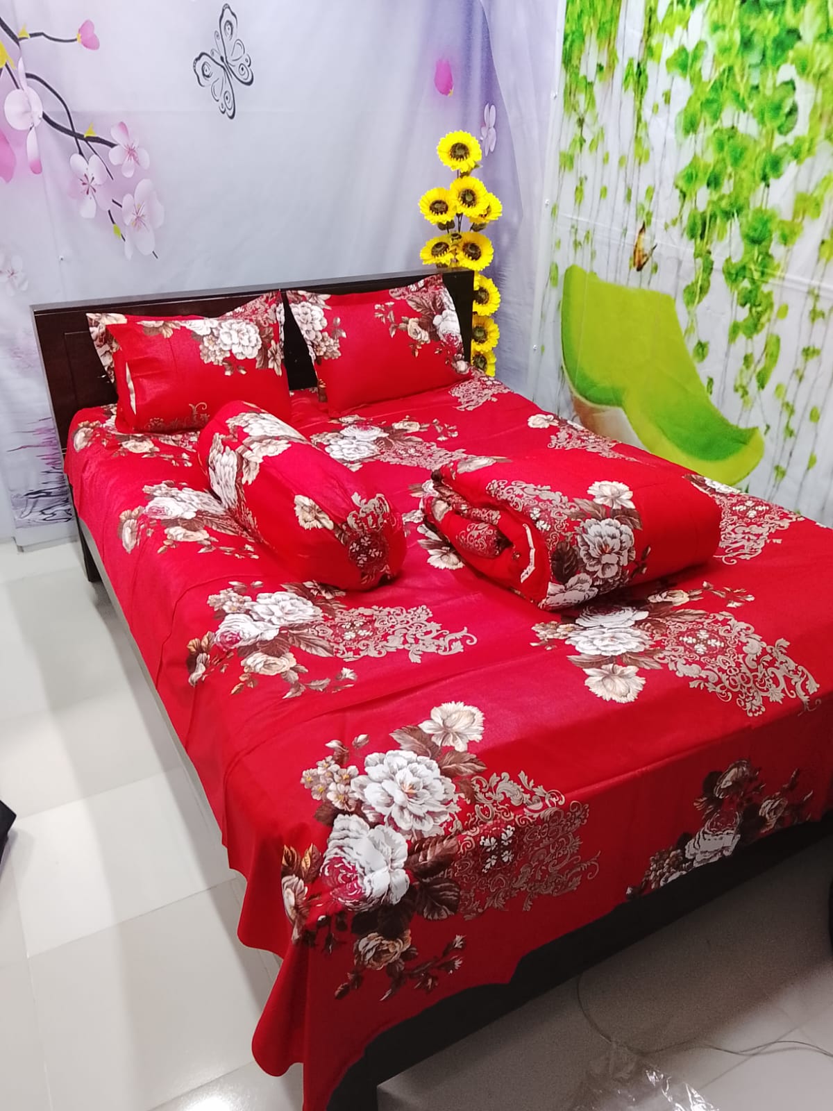 Picture of 5 In 1 Combo Twill Cotton  Comforter Set ( King Size).   CFS-305