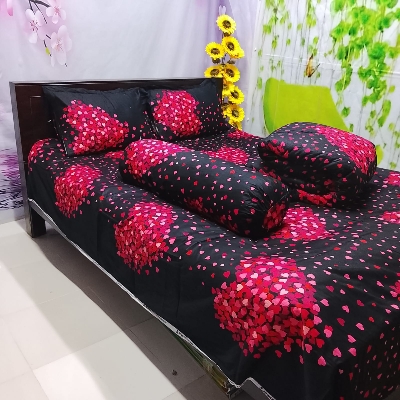 Picture of 5 In 1 Combo Twill Cotton  Comforter Set ( King Size).   CFS-307