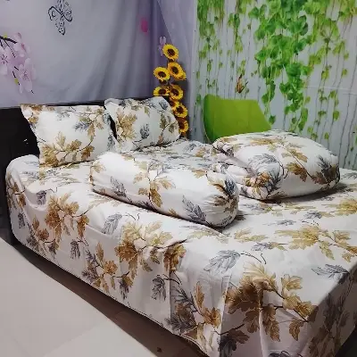 Picture of 5 In 1 Combo Twill Cotton  Comforter Set ( King Size).   CFS-311