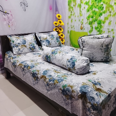 Picture of 5 In 1 Combo Twill Cotton  Comforter Set ( King Size).   CFS-316