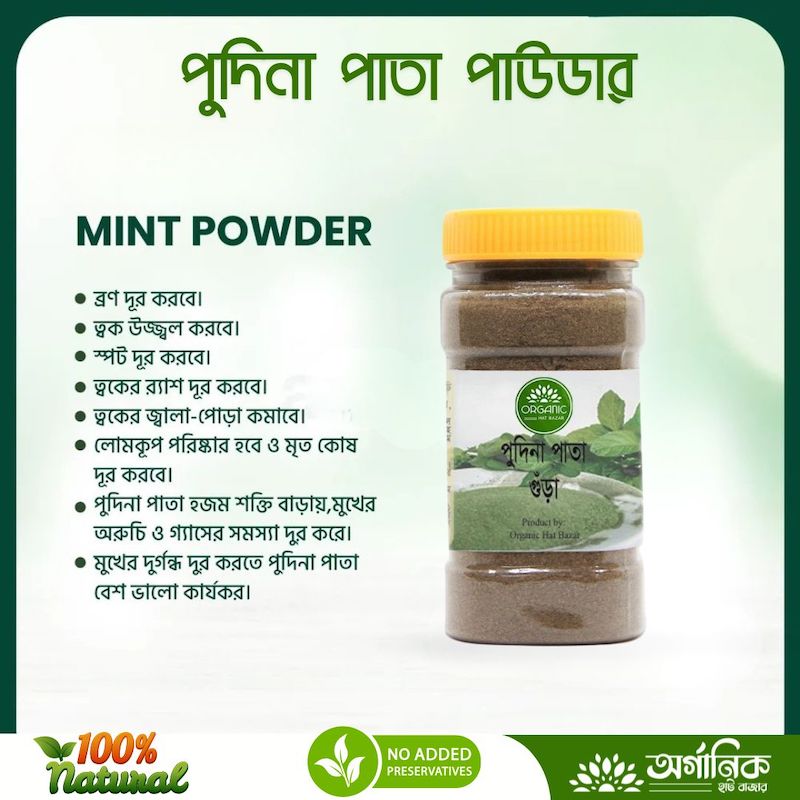 Picture of Mint leaf Powder / Pudina Pata Gura - 50gm