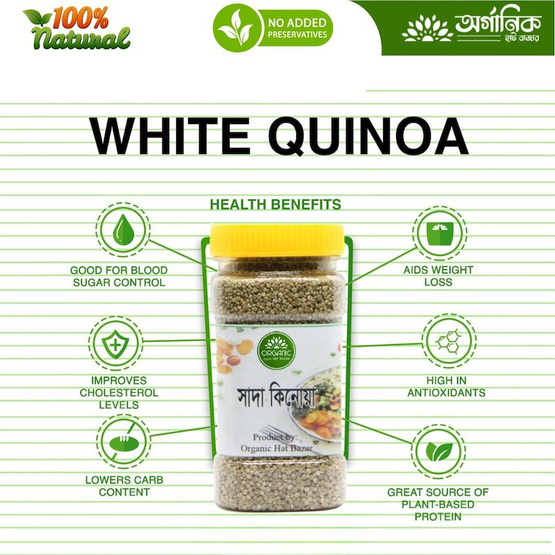Picture of White Quinoa Grains - 100gm (For Diet,Weight Loss,High Protein and Calcium)