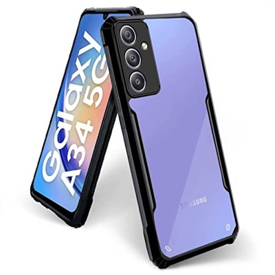 Picture of For Samsung Galaxy A34 5G - Transparent Silica Gel Matte ShockProof Slim Thin Back Cover Phone Case With Bumper