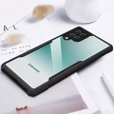 Picture of For Samsung Galaxy M32 / Samsung Galaxy F22 / Samsung Galaxy A22 4G Edge-Reinforced Shockproof Cushion Back Clear Hybrid Transparent Hard Cover Casing