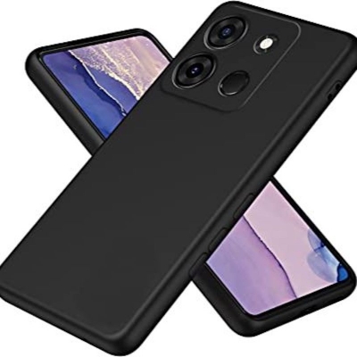 Picture of Infinix Smart 7 / X6515 Back Cover Líquido Silicone Luxury Carbon Fiber Soft Silicon With Camera Protection Back Case