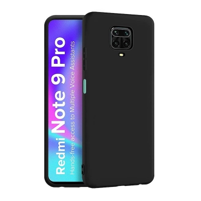 Picture of For Xiaomi Redmi Note 9s/ Note 9 Pro / Note 9 Pro Max Premium Silicone Matte Soft Phone Case - Black - Phone Back Cover