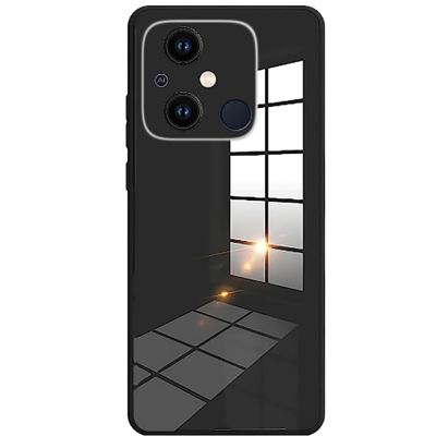 Picture of For Xiaomi Redmi 12C Case Gradient Tempered Glass Back Cover Hard Case Soft Bumper for Xiaomi Redmi 12C Redmi12C