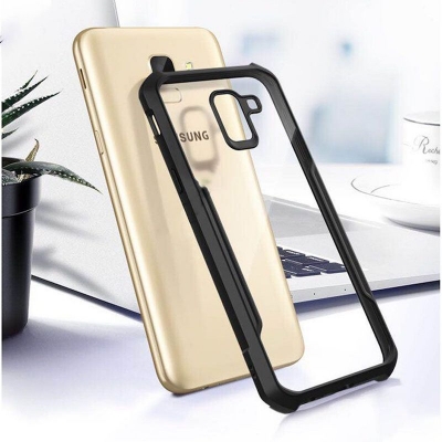 Picture of For Samsung Galaxy J6 Plus Hard Case Transparent Silica Gel Matte Shockproof Slim Thin Cover Phone Casing For Samsung J6+ Back Cover