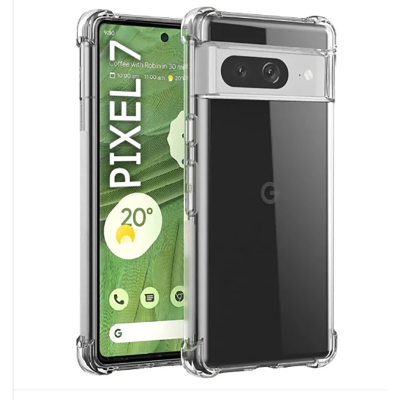 Picture of Google Pixel 7 Airbag Silicone Case Crystal Clear Soft TPU - Transparent