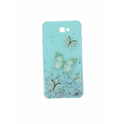 Picture of For Samsung J7 prime 3D Flexible Pc Butterfly Fashionable Ladies back Cover with camera protection