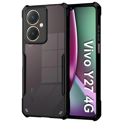Picture of For Vivo Y27 Cover Edge-Reinforced Shockproof Cushion Back Clear Hybrid Transparent Hard Cover Casing
