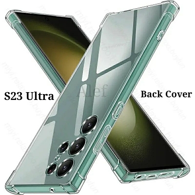 Picture of Samsung Galaxy S23 Ultra Soft TPU Clear Transparent Shockproof Airbag Back Cover Case