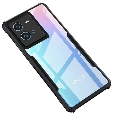 Picture of For Vivo IQOO Neo 6 Back Cover | Crystal Clear Transparent Back | Ultra Hyrbid | Full Camera Protection | Raised Edge | Bumper For Vivo IQOO Neo 6 Phone Cases