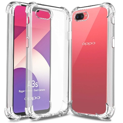Picture of Oppo A3s/ A5 / A12E / Realme C1 Premium Silicone Case Crystal Clear Soft TPU Ultra-Thin Transparent Flexible Protective Mobile Phone Back Cover