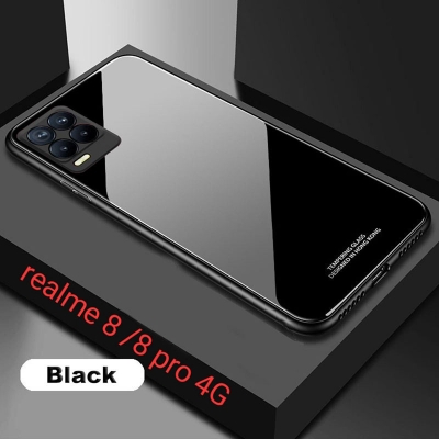 Picture of For Realme 8 /8 pro Hard Case Tempered Glass TPU Mirror Hybrid Shockproof Full Body Protective Cover